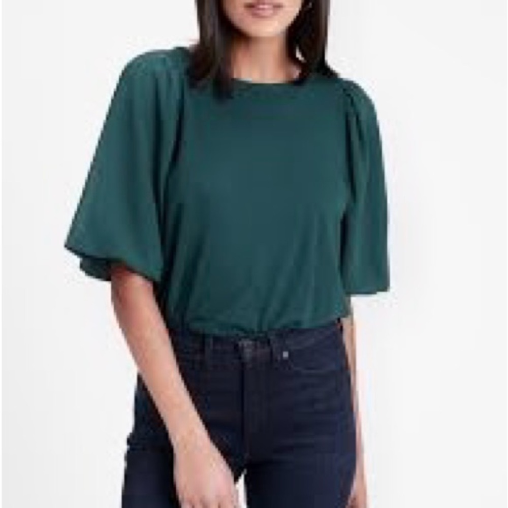 Banana Republic Black Mixed Media Top